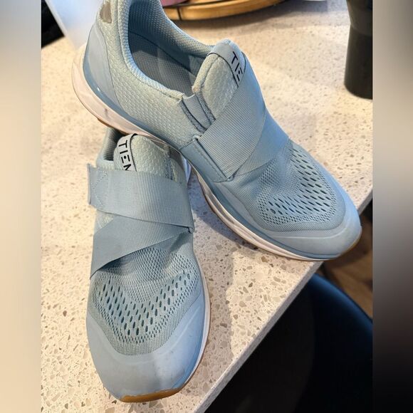 Blue Slip-On Sneakers Tiem Sz 9 women’s cycling shoes spin with clips slipstream - Picture 1 of 5